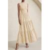 imagePRETTYGARDEN Summer Dresses for Women 2025 Casual Eyelet Sleeveless Wedding Guest Maxi Dress Tank Top Sundress with PocketsBeige
