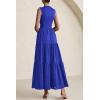 imagePRETTYGARDEN Summer Dresses for Women 2025 Casual Eyelet Sleeveless Wedding Guest Maxi Dress Tank Top Sundress with PocketsRoyal Blue