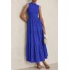 imagePRETTYGARDEN Summer Dresses for Women 2025 Casual Eyelet Sleeveless Wedding Guest Maxi Dress Tank Top Sundress with PocketsRoyal Blue