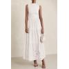 imagePRETTYGARDEN Summer Dresses for Women 2025 Casual Eyelet Sleeveless Wedding Guest Maxi Dress Tank Top Sundress with PocketsWhite