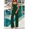 imagePRETTYGARDEN Summer Sleeveless Jumpsuits for Women Dressy Square Neck Wide Leg Pants Knit One Piece Rompers Fashion ClothingGreen