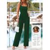 imagePRETTYGARDEN Summer Sleeveless Jumpsuits for Women Dressy Square Neck Wide Leg Pants Knit One Piece Rompers Fashion ClothingGreen