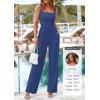 imagePRETTYGARDEN Summer Sleeveless Jumpsuits for Women Dressy Square Neck Wide Leg Pants Knit One Piece Rompers Fashion ClothingGrey Blue