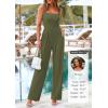imagePRETTYGARDEN Summer Sleeveless Jumpsuits for Women Dressy Square Neck Wide Leg Pants Knit One Piece Rompers Fashion ClothingLight Army Green