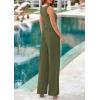 imagePRETTYGARDEN Summer Sleeveless Jumpsuits for Women Dressy Square Neck Wide Leg Pants Knit One Piece Rompers Fashion ClothingLight Army Green