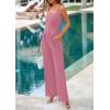 imagePRETTYGARDEN Summer Sleeveless Jumpsuits for Women Dressy Square Neck Wide Leg Pants Knit One Piece Rompers Fashion ClothingPink