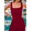 imagePRETTYGARDEN Summer Sleeveless Jumpsuits for Women Dressy Square Neck Wide Leg Pants Knit One Piece Rompers Fashion ClothingWine Red