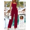 imagePRETTYGARDEN Summer Sleeveless Jumpsuits for Women Dressy Square Neck Wide Leg Pants Knit One Piece Rompers Fashion ClothingWine Red