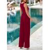 imagePRETTYGARDEN Summer Sleeveless Jumpsuits for Women Dressy Square Neck Wide Leg Pants Knit One Piece Rompers Fashion ClothingWine Red