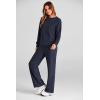 imagePRETTYGARDEN Womens 2 Piece Outfits 2025 Fall Long Sleeve Sweatshirt Wide Leg Pants Lounge Sets Winter Sweatsuits TracksuitNavy