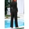 imagePRETTYGARDEN Womens 2 Piece Sets 2025 Fall Long Sleeve Crop Tops Wide Leg Pants Matching Outfit Tracksuits Fashion ClothingBlack