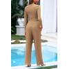 imagePRETTYGARDEN Womens 2 Piece Sets 2025 Fall Long Sleeve Crop Tops Wide Leg Pants Matching Outfit Tracksuits Fashion ClothingCamel