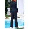 imagePRETTYGARDEN Womens 2 Piece Sets 2025 Fall Long Sleeve Crop Tops Wide Leg Pants Matching Outfit Tracksuits Fashion ClothingNavy