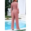 imagePRETTYGARDEN Womens 2 Piece Sets 2025 Fall Long Sleeve Crop Tops Wide Leg Pants Matching Outfit Tracksuits Fashion ClothingPink