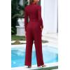 imagePRETTYGARDEN Womens 2 Piece Sets 2025 Fall Long Sleeve Crop Tops Wide Leg Pants Matching Outfit Tracksuits Fashion ClothingWine Red