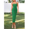 imagePRETTYGARDEN Womens 2025 Summer Sleeveless Bodycon Dress Textured Back Slit Sexy Cocktail Party Midi DressesGreen