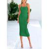 imagePRETTYGARDEN Womens 2025 Summer Sleeveless Bodycon Dress Textured Back Slit Sexy Cocktail Party Midi DressesGreen