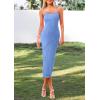imagePRETTYGARDEN Womens 2025 Summer Sleeveless Bodycon Dress Textured Back Slit Sexy Cocktail Party Midi DressesLight Blue