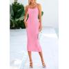 imagePRETTYGARDEN Womens 2025 Summer Sleeveless Bodycon Dress Textured Back Slit Sexy Cocktail Party Midi DressesPink