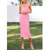 imagePRETTYGARDEN Womens 2025 Summer Sleeveless Bodycon Dress Textured Back Slit Sexy Cocktail Party Midi DressesPink