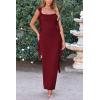 imagePRETTYGARDEN Womens 2025 Summer Wedding Guest Dress Sleeveless Ruffle Formal Cocktail Party Maxi Bodycon DressesDark Wine Red
