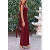 imagePRETTYGARDEN Womens 2025 Summer Wedding Guest Dress Sleeveless Ruffle Formal Cocktail Party Maxi Bodycon DressesDark Wine Red