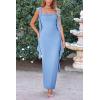 imagePRETTYGARDEN Womens 2025 Summer Wedding Guest Dress Sleeveless Ruffle Formal Cocktail Party Maxi Bodycon DressesLight Blue