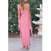 imagePRETTYGARDEN Womens 2025 Summer Wedding Guest Dress Sleeveless Ruffle Formal Cocktail Party Maxi Bodycon DressesPink