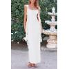 imagePRETTYGARDEN Womens 2025 Summer Wedding Guest Dress Sleeveless Ruffle Formal Cocktail Party Maxi Bodycon DressesWhite