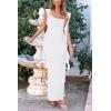 imagePRETTYGARDEN Womens 2025 Summer Wedding Guest Dress Sleeveless Ruffle Formal Cocktail Party Maxi Bodycon DressesWhite