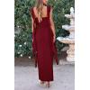 imagePRETTYGARDEN Womens 2025 Summer Wedding Guest Dress Sleeveless Ruffle Formal Cocktail Party Maxi Bodycon DressesWine Red
