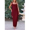 imagePRETTYGARDEN Womens 2025 Summer Wedding Guest Dress Sleeveless Ruffle Formal Cocktail Party Maxi Bodycon DressesWine Red