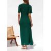 imagePRETTYGARDEN Womens Eyelet Cover Up Dress 2025 Summer Vacation Resort Maxi Dresses Beach Short Sleeve Hollow Out SundressGreen
