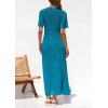 imagePRETTYGARDEN Womens Eyelet Cover Up Dress 2025 Summer Vacation Resort Maxi Dresses Beach Short Sleeve Hollow Out SundressLake Blue