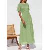 imagePRETTYGARDEN Womens Eyelet Cover Up Dress 2025 Summer Vacation Resort Maxi Dresses Beach Short Sleeve Hollow Out SundressMint Green