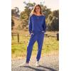 imagePRETTYGARDEN Womens Fall 2 Piece Lounge Set Long Sleeve Tops Ribbed Pants Spring Matching Sweatsuit Travel Outfits ClothesBlue