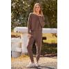 imagePRETTYGARDEN Womens Fall 2 Piece Lounge Set Long Sleeve Tops Ribbed Pants Spring Matching Sweatsuit Travel Outfits ClothesCoffee