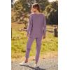 imagePRETTYGARDEN Womens Fall 2 Piece Lounge Set Long Sleeve Tops Ribbed Pants Spring Matching Sweatsuit Travel Outfits ClothesDeep Purple