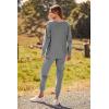 imagePRETTYGARDEN Womens Fall 2 Piece Lounge Set Long Sleeve Tops Ribbed Pants Spring Matching Sweatsuit Travel Outfits ClothesGrey