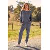 imagePRETTYGARDEN Womens Fall 2 Piece Lounge Set Long Sleeve Tops Ribbed Pants Spring Matching Sweatsuit Travel Outfits ClothesGrey Blue