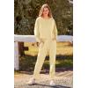 imagePRETTYGARDEN Womens Fall 2 Piece Lounge Set Long Sleeve Tops Ribbed Pants Spring Matching Sweatsuit Travel Outfits ClothesLight Khaki