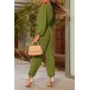 imagePRETTYGARDEN Womens Fall Jumpsuits Dressy Casual Pants Romper Spring Long Sleeve V Neck Belt Pockets One Piece OutfitsOlive Green