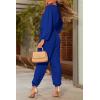 imagePRETTYGARDEN Womens Fall Jumpsuits Dressy Casual Pants Romper Spring Long Sleeve V Neck Belt Pockets One Piece OutfitsRoyal Blue