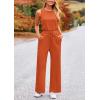 imagePRETTYGARDEN Womens Jumpsuits Summer Casual One Piece Outfits Sleeveless Wide Leg Long Pants RompersBrick Red