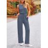imagePRETTYGARDEN Womens Jumpsuits Summer Casual One Piece Outfits Sleeveless Wide Leg Long Pants RompersGrey Blue