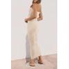 imagePRETTYGARDEN Womens Ribbed Maxi Bodycon Dress Summer Strapless Tube Y2K Party Club Long DressesBeige