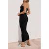 imagePRETTYGARDEN Womens Ribbed Maxi Bodycon Dress Summer Strapless Tube Y2K Party Club Long DressesBlack