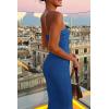 imagePRETTYGARDEN Womens Ribbed Maxi Bodycon Dress Summer Strapless Tube Y2K Party Club Long DressesBlue