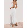 imagePRETTYGARDEN Womens Ribbed Maxi Bodycon Dress Summer Strapless Tube Y2K Party Club Long DressesWhite