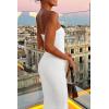 imagePRETTYGARDEN Womens Ribbed Maxi Bodycon Dress Summer Strapless Tube Y2K Party Club Long DressesWhite